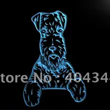 LK256-Эрдельтерьер собака, домашнее животное, светодиодная неоновый Световой значок