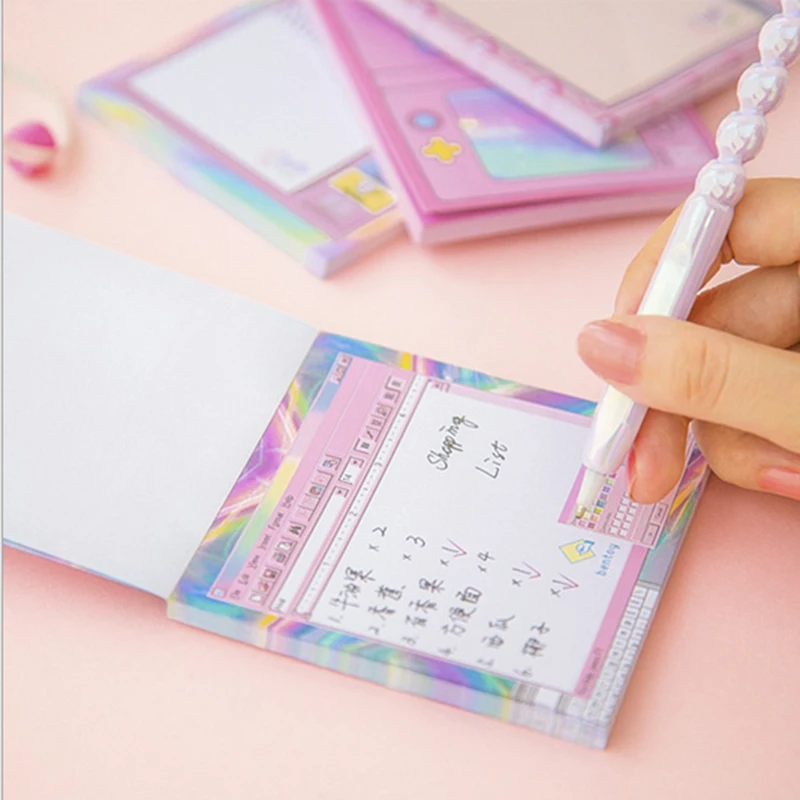 Kawaii компьютерная игра машина форма клейкие стикеры для заметок блокнот школьные принадлежности планировщик наклейки бумага Stationery канцелярские принадлежности