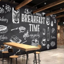 Beibehang пользовательские обои в европейском стиле ручная роспись черный и белый ресторан Фреска для завтрака магазин Западная еда 3d обои