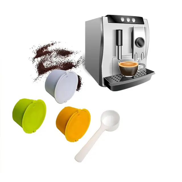 Cheap 1 Set Reusable Coffee Capsules Spoon Brush Set Refillable Coffee Capsules Cup Pod Filter Baskets For Nescafe Dolce Gusto Cheap 1 Set Reusable Coffee Capsules Spoon Brush Set Refillable Coffee Capsules Cup Pod Filter Baskets For Nescafe Dolce Gusto