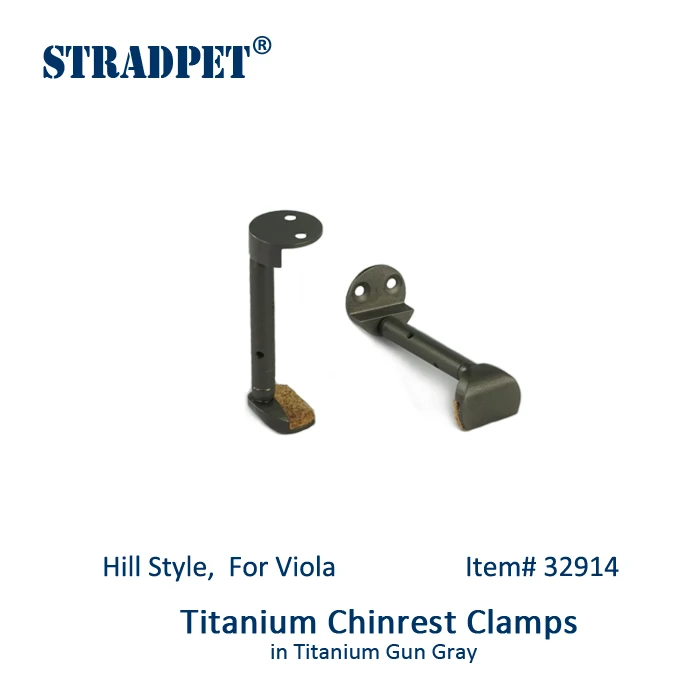 

STRADPET Titanium Chinrest Clamps, Chinrest Screws in Titanium Bright and Gun Gray, Hill Style, for Viola