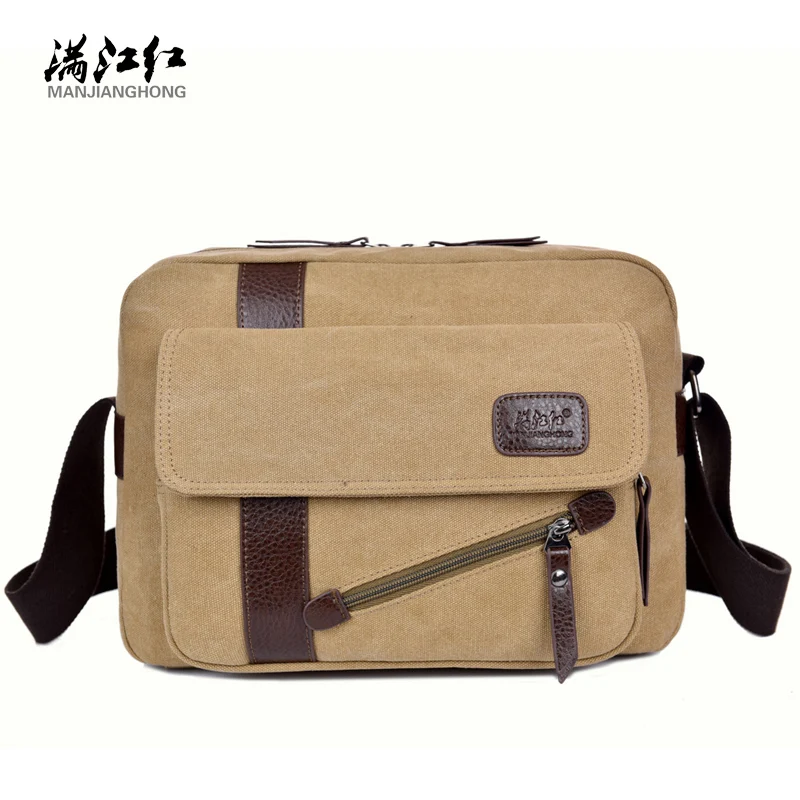 

Brand Messenger Bag Preppy Style Canvas 100% Cotton Crossbody Bag for Men Contracted joker Solid Shoulder Bag Leisure Bag 2018