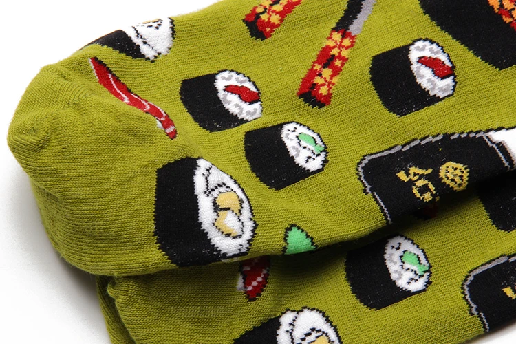 Носки забавные мультяшные яйца суши лист авокадо десерт милые Harajuku счастливое уличное для скейта хип-хоп винтажные повседневные хлопковые носки