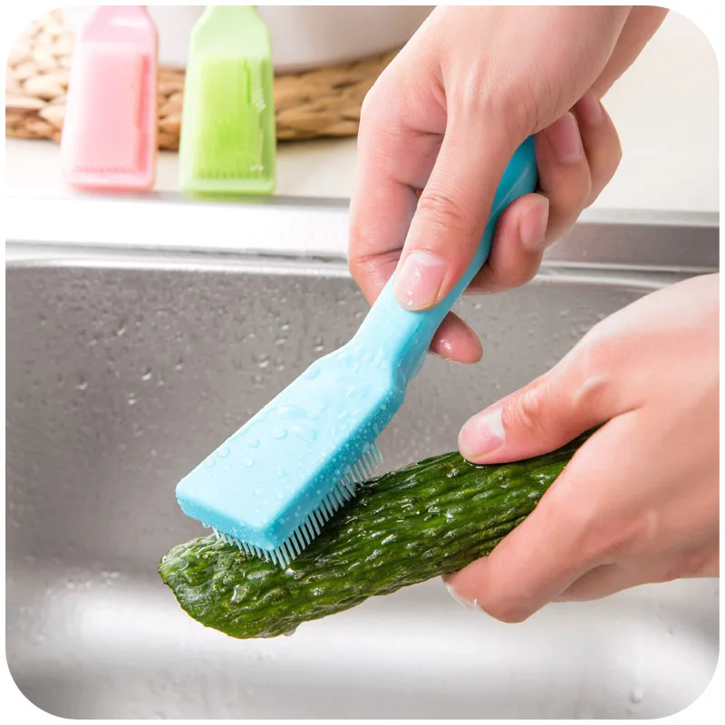 

New Creative Multi-functional Fruit Vegetable Brush Kitchen Tools Easy Cleaning Brush Kitchen Home Gadgets Cooking Cleaning Tool