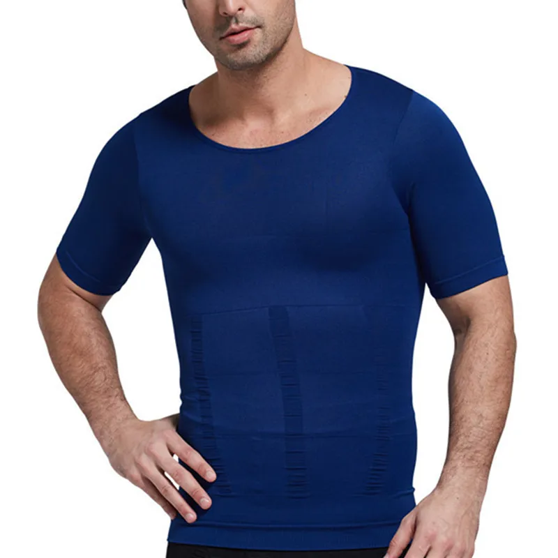 

Compression T-shirts Slimming Body Shaper Chest Binder Back Posture Waist Belly Fat Reducer Trimmer Leotard Corrective Shapewear