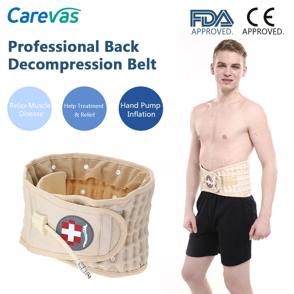 

Carevas Back Decompression Belt Lumbar Support Brace Spinal Air Traction Device Back Pain Relief for Degenerative Disc/Spinal