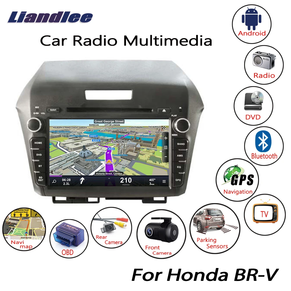 

Liandlee For Honda Jade 2013~2018 Android Car Radio CD DVD Player GPS Navi Navigation Maps Camera OBD TV HD Screen BT Multiedmia