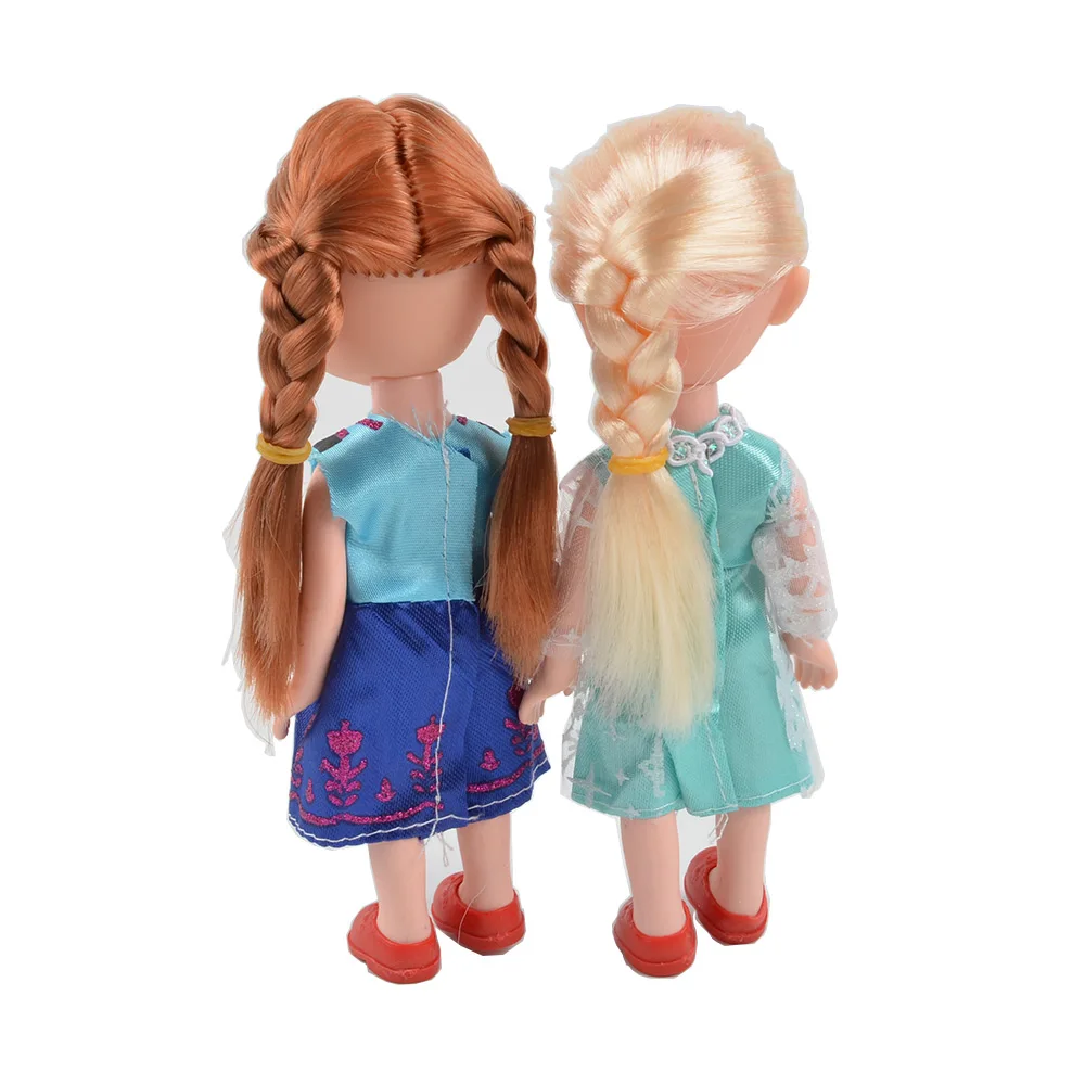 Back Young Elsa and Anna Dolls