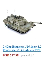 Henglong 1/16 масштаб 6,0 настроить Abrams rc Танк 3918 360 револьверная отдача ствола TH12946