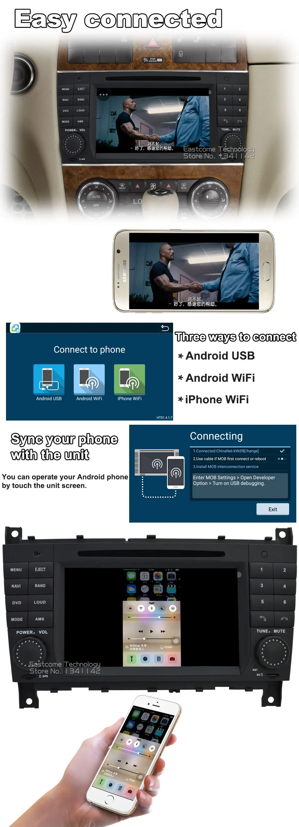 Discount Pure Android 6.01 Car DVD for Mercedes-Benz C Class W203 CLC Class CLC W203 CLK Class W209 With Octa Core Radio Bluetooth 14