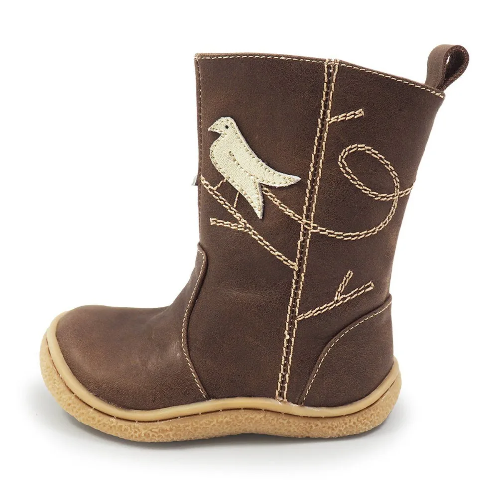 TipsieToes высокое качество бренда из натуральной кожи детские для маленьких девочек дети обувь модные зимние теплые ботинки;