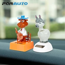 Car Ornaments Cute Dancing Shaking Head Dashboard Decoration Solar Powered Nodding Puppy Doll Car-styling Auto Accessories
