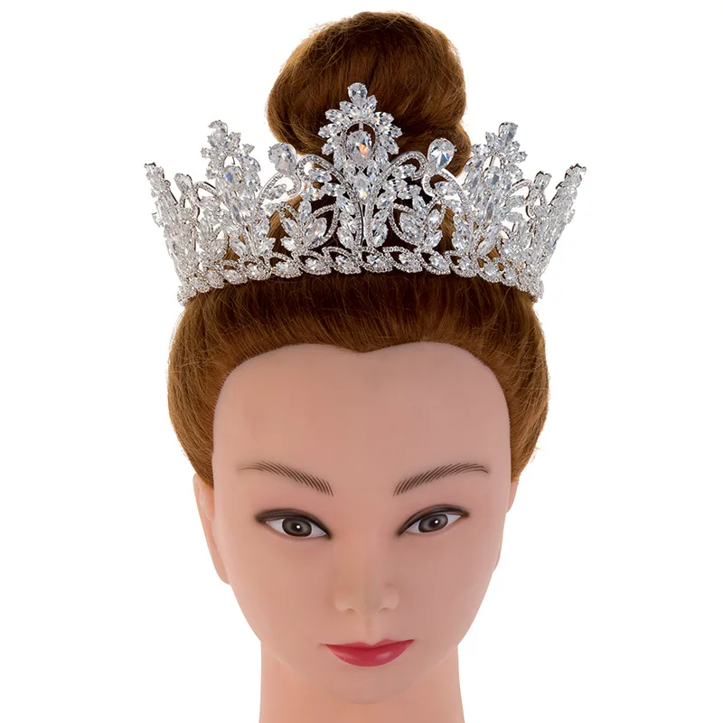 Tiaras And Crown Luxury Crysta Zircon Luxury Elegant For Women Bride