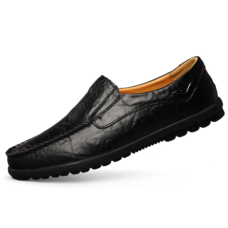 

Large Size 37-47 New Split-leather Men's Casual Shoes Fashion High Quality Driving Moccasins Slip on Loafers Men's Flat Shoes 5