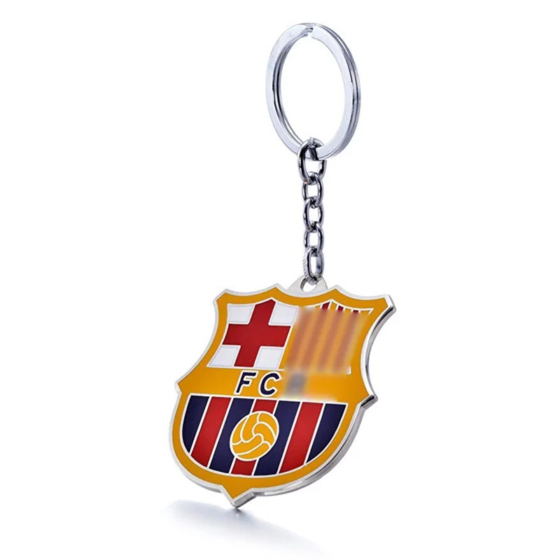 FC Barcelona Football Club Soccer Team Logo Metal Pendant Keychain For Soccer Fans
