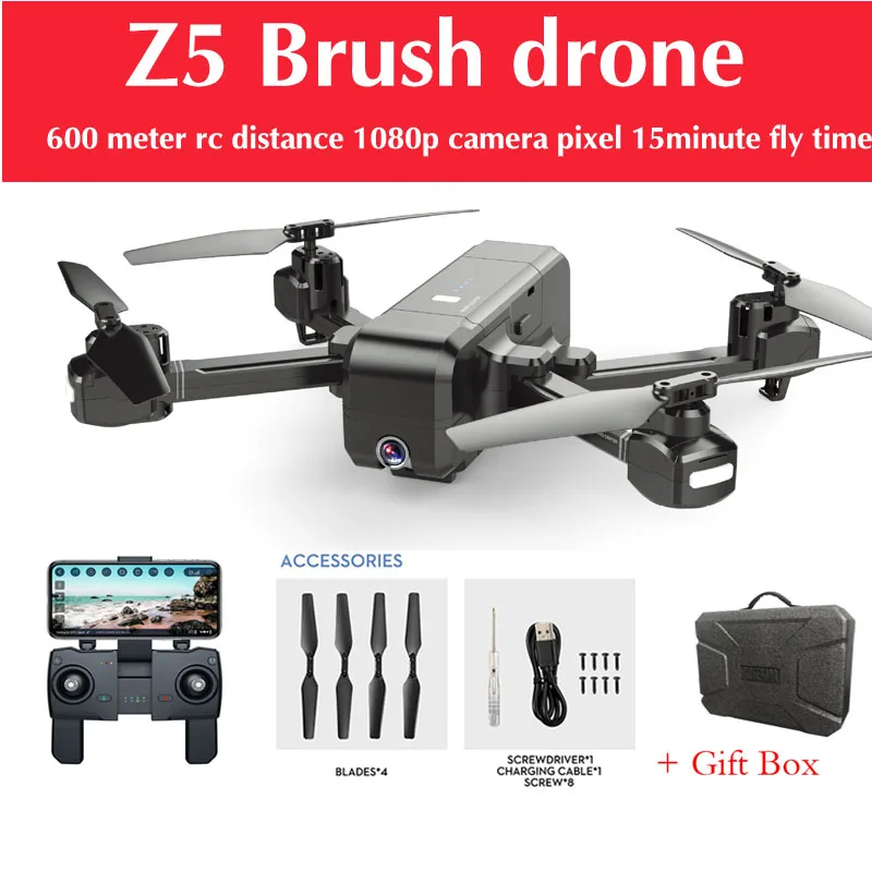 OTPRO F11 Z5 5,8G gps Дрон 1 км с видом от первого лица 25 минут с 2-оси Gimbal 1080P Камера RC Quadcopter RTF VS Xiaomi FIMI A3 - Цвет: Z5 DRONE GIFT BOX