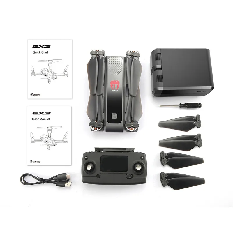 Eachine EX3 GPS 5G WiFi FPV 2K Kamera Optischen Fluss OLED Umschaltbar Fernbedienung Bürstenlosen F