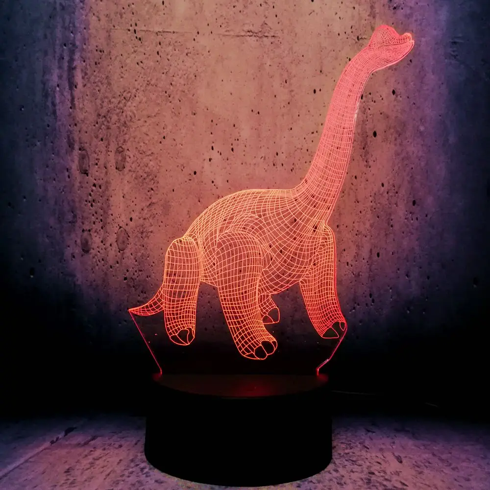 

Novelty Jurassic park Dinosaur 3D USB LED Lamp Figure Light Colorful Decoration Night Light Kid Christmas Boy Gift Toy Animal