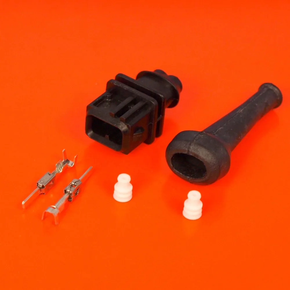 10/50/100pcs/lot 2 Pin/Way Male Clutch Electrical Connector Plug With