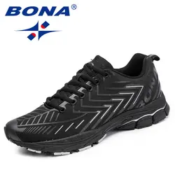 BONA/новый классический стиль, мужские кроссовки на шнуровке, мужская спортивная обувь, сетчатые мужские уличные кроссовки для бега, быстрая