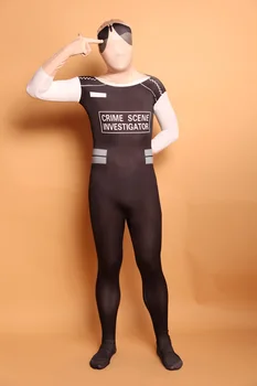 

(LP20158184) Policeman Pattern Lycra Spandex Zentai Suit Halloween Costume