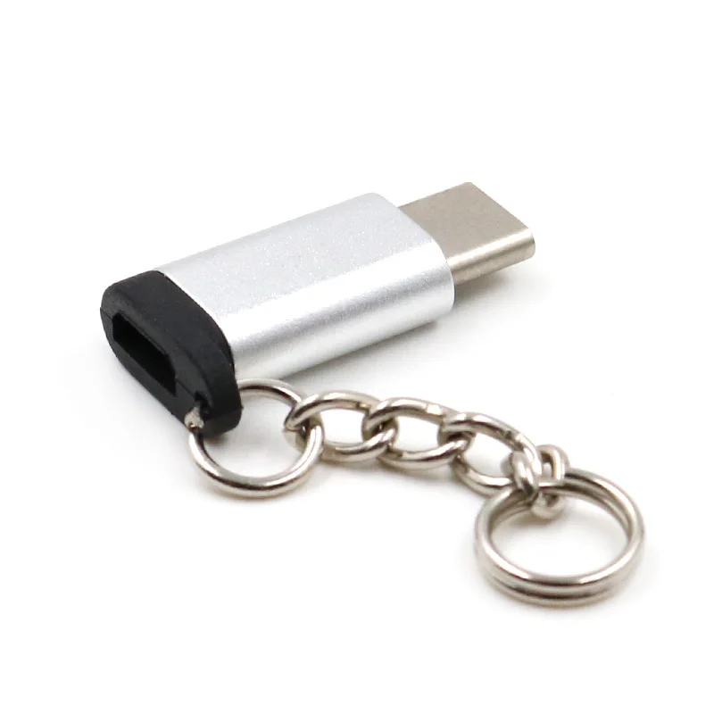 

Micro Usb Male To Type-c Microusb To Type C Converter Adapter for Huawei Oneplus Xiaomi Otg Data Charging Charger Cable key ring