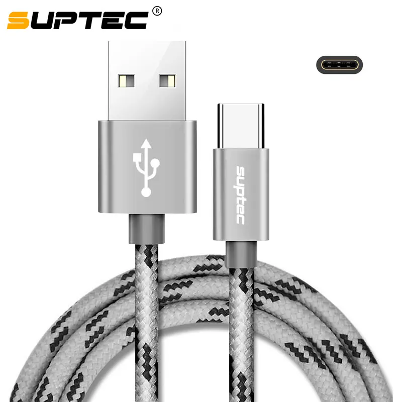 Кабель зарядный SUPTEC USB Type-C 2 4 А для Samsung S9 S8 Note 9 Huawei P20 Xiaomi Mi 8 Oneplus 5 6 | Мобильные
