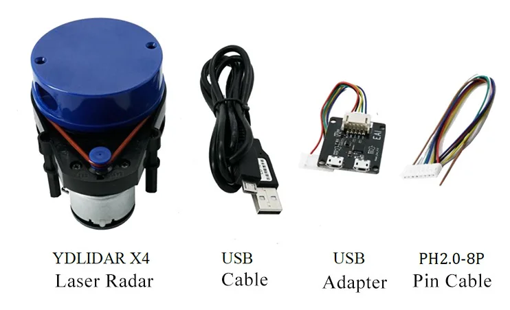 LIDAR-053 EAI YDLIDAR X4 лазерный радар-сканер LIDAR начиная модуль датчика 10 м 5 к диапазон частоты EAI YDLIDAR-X4