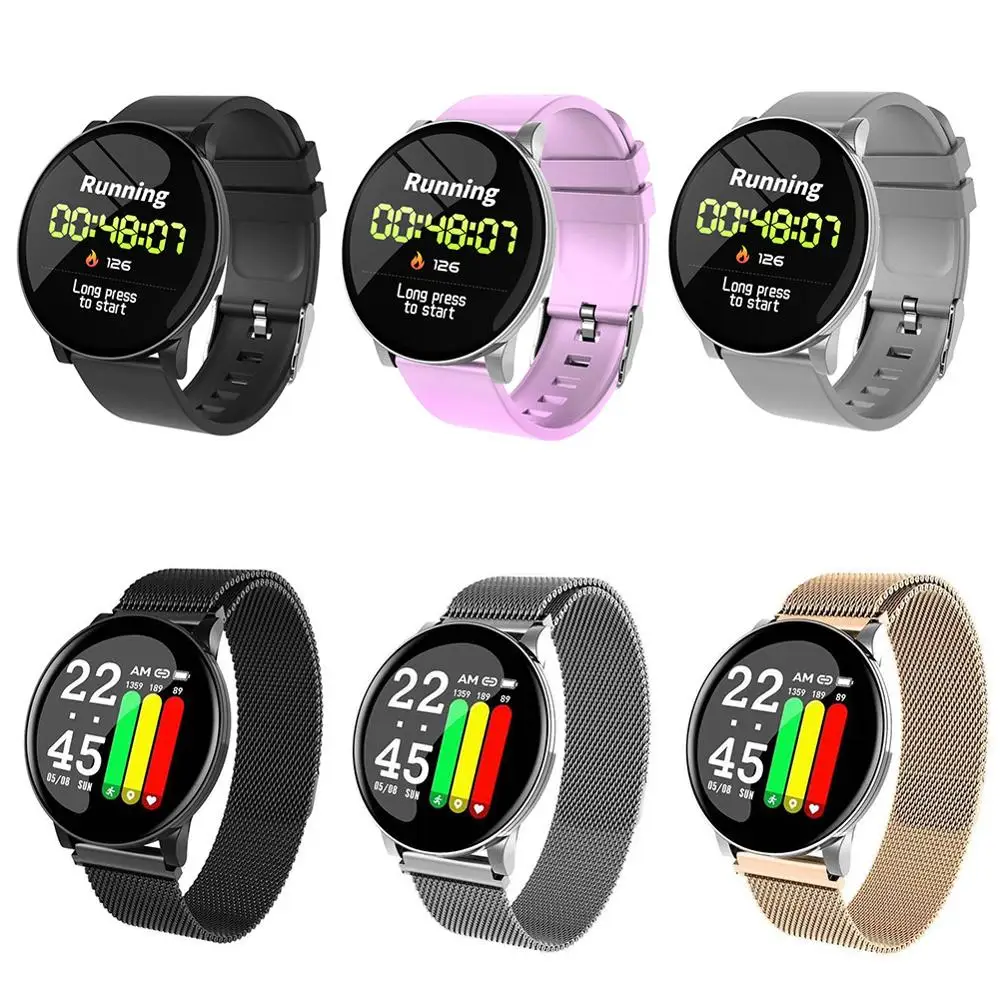 W8 Bluetooth Смарт часы Waterpoof Heart Rate 2.5D стекло круговой экран 1 3 &quotфитнес трекер прогноз