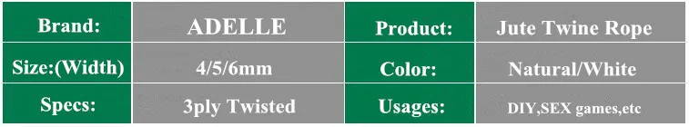 2 цвета витой БДСМ бондаж джут шпагат веревка 4/5/6 мм взрослые секс-игрушки Веревка сильный DIY Садоводство 25 м