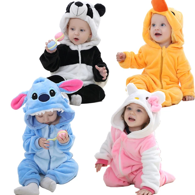 Cute Baby Costume Baby Boy Clothes Cotton Flannel Quilted Jumpsuit