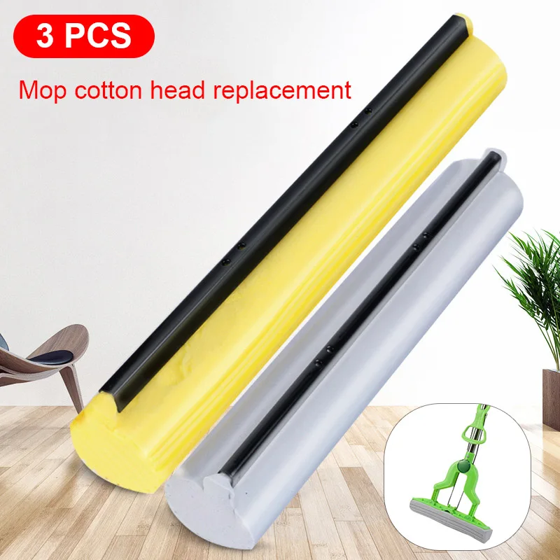 

3 Pcs Sponge Foam Mop Heads Refill Replacement Home Floor Cleaning HY99 MA29