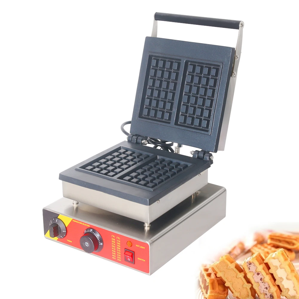 Stainless Steel Waffle Maker Bubble Egg Cake Oven Bakeware Timer