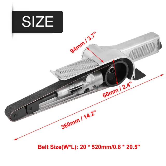 15000RPM 20mm Pneumatic Air Belt Sander Polisher Grinding Machine Tool