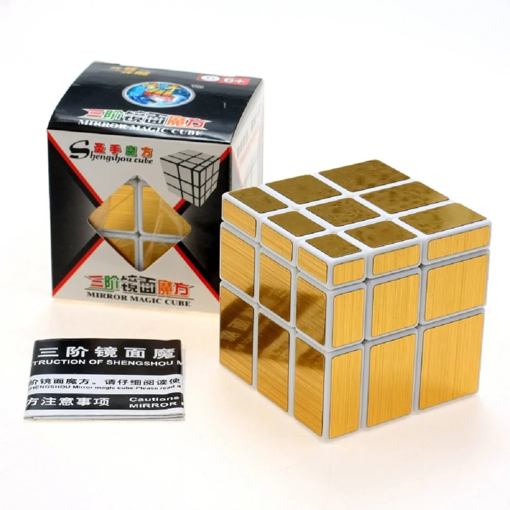 ShengShou зеркальный куб 3x3 Волшебная головоломка Черно белые Пазлы кубики Обучающие