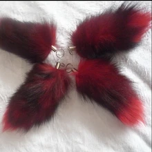 Fashion plush Keychain pompom Fox Fur Tail Tassel Bag Charm Handbag Pendant Accessory car pendant funny key rings 1Pcs New