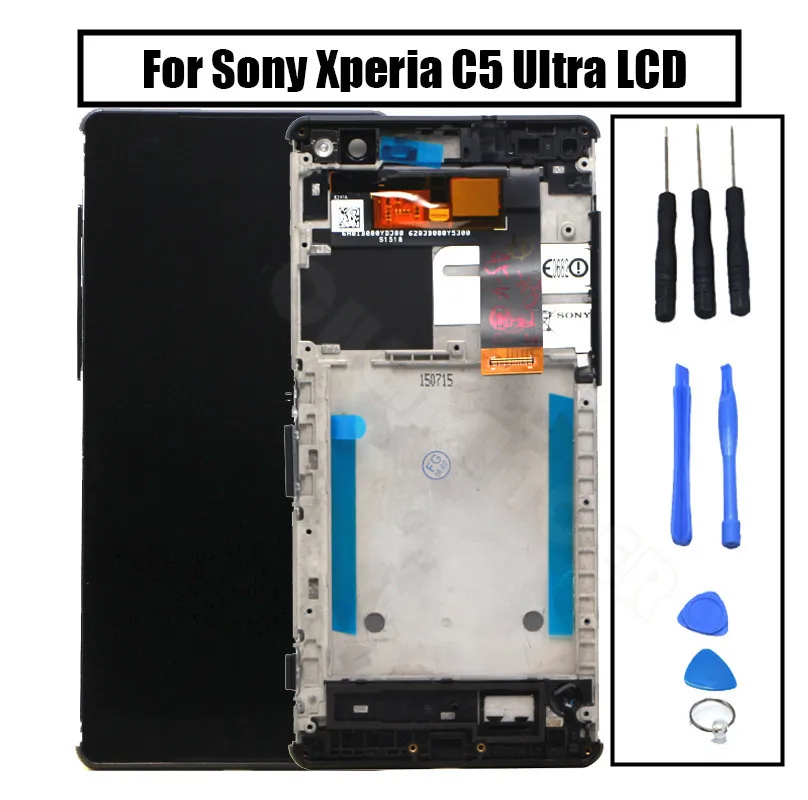 Для Sony Xperia C5 ультра ЖК-дисплей кодирующий преобразователь сенсорного экрана в