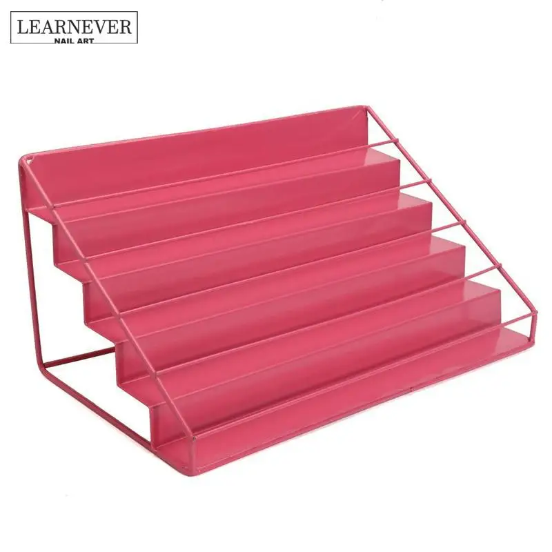 

3 Colors Nail Polish Shelves 5 Tier Nail Polish Display Storage Shelf Iron Mount Organizer Stands Rack Holder Nail Display Stand