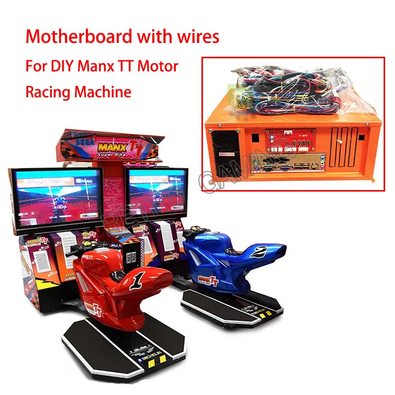 US $358.99 DIY Manx TT Motor Racing Machine kit Arcade Coin OperatedRacing Games Spare Parts with Motherboard and wires