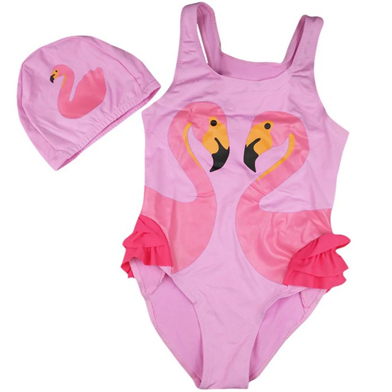 Kids Baby Girl Swimwear with Hat one piece bikini bathing suit clothes