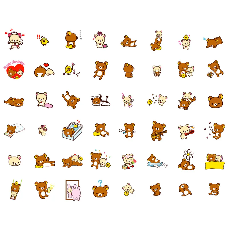 

1PCS Japan Lapices Kawaii Sanrio Rilakkuma Bear Precut Craft Paper Sticker Stationery Scrapbook Diary Bullet Journal Stickers vv
