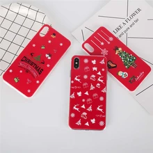 

Haissky Phone Case For iPhone 6 6S 7 8 Plus X XR XS Max Cute Cartoon Christmas Santa Claus Elk Soft TPU For iPhone XS 7 8 Covers