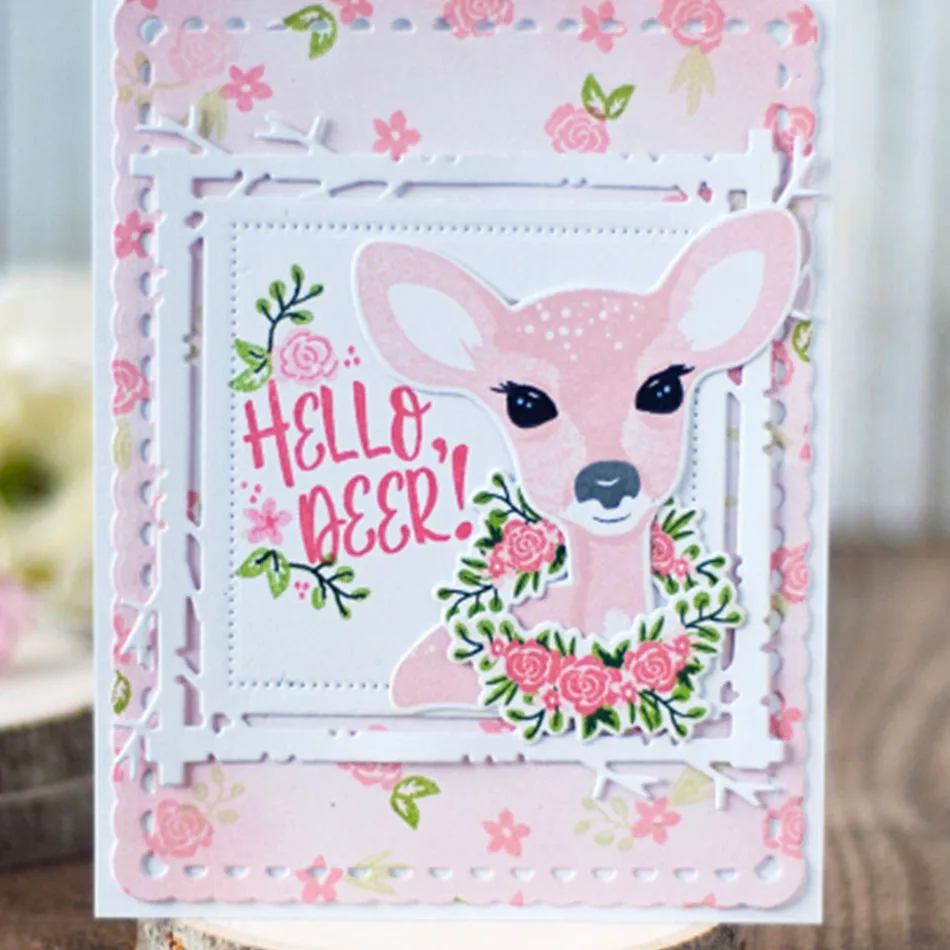

YaMinSanNiO Deer Metal Cutting Dies and Stamp Embossing Clear Stamps and Dies for DIY Card Making New 2019 Animal Crafts Dies