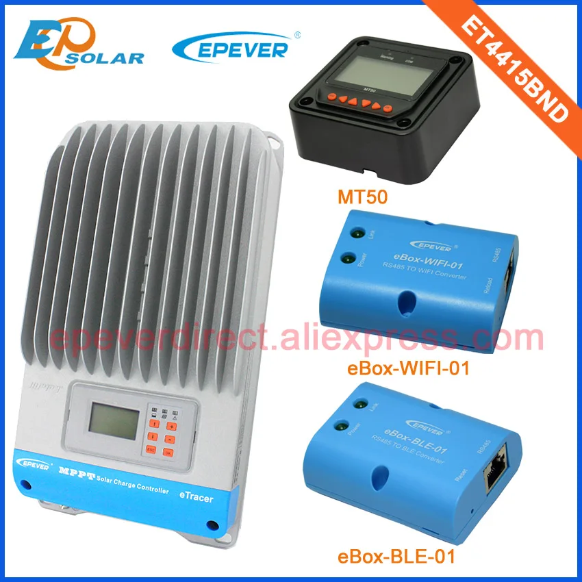 

mppt solar 45A 45Amp battery charger controller ET4415BND with MT50 and both wifi and BLE function box