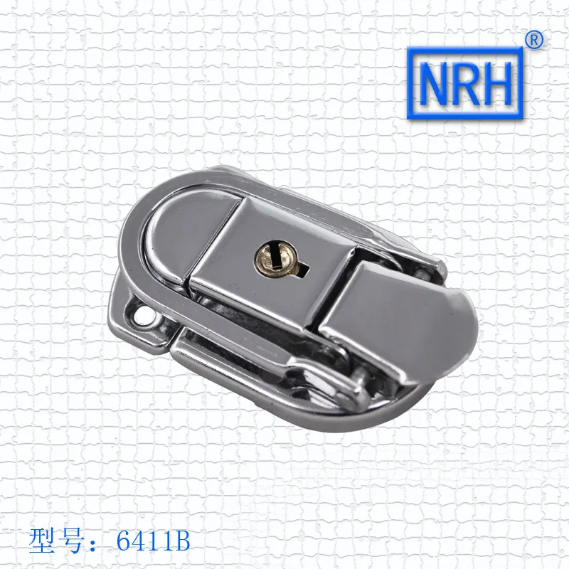NRH 6411B стальная хромированная защелка с 2 кнопками для портфеля и чемодана