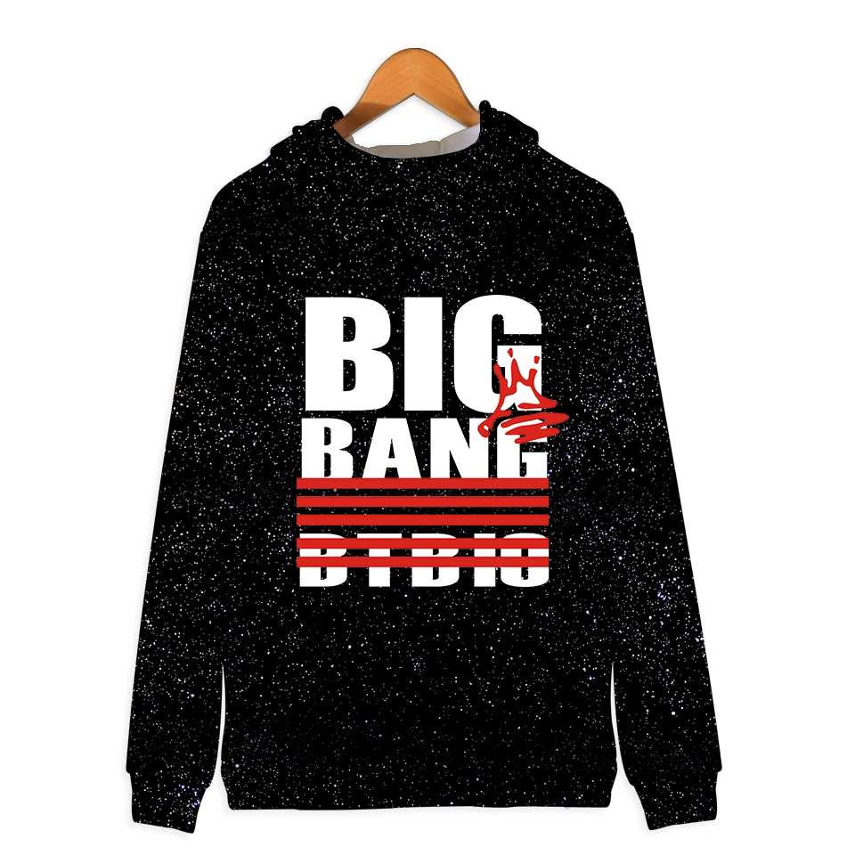 Мужская объемная парка BIGBANG утолщенная толстовка с капюшоном на молнии в