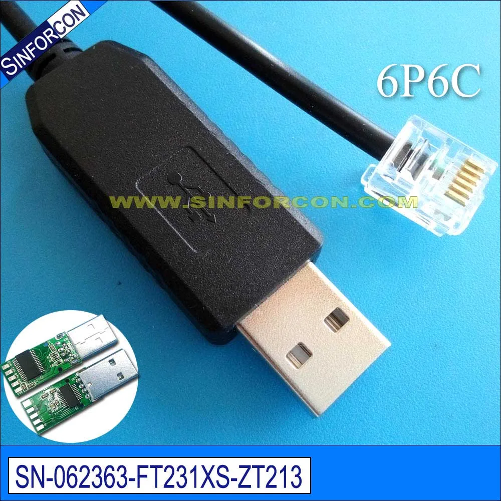 Кабель связи USB RS232 к rj11 для Keyence PLC HMI|Компьютерные кабели и разъемы| |
