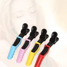 4 шт./упак. пластик матовый набор секций пряди на клипсах заколки парикмахерские салонные ручки Крокодил Зажимы инструмент случайный цвет