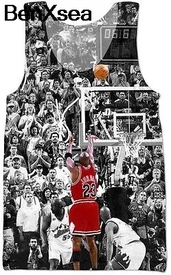 

New 3D Tank Top Number 23 Size S M L Michael Jordan Legend Men Women