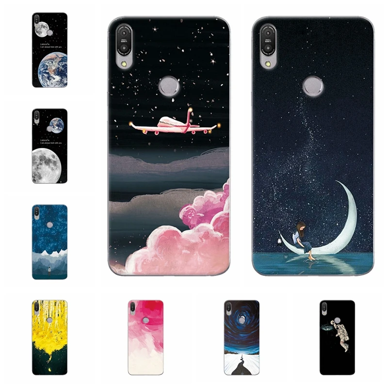 

Couple Sky Moon Earth Case For Asus Zenfone Max Pro M1 ZB602KL Soft TPU Back Cover For Asus Zenfone Max Pro M1 ZB601KL 6" Inch